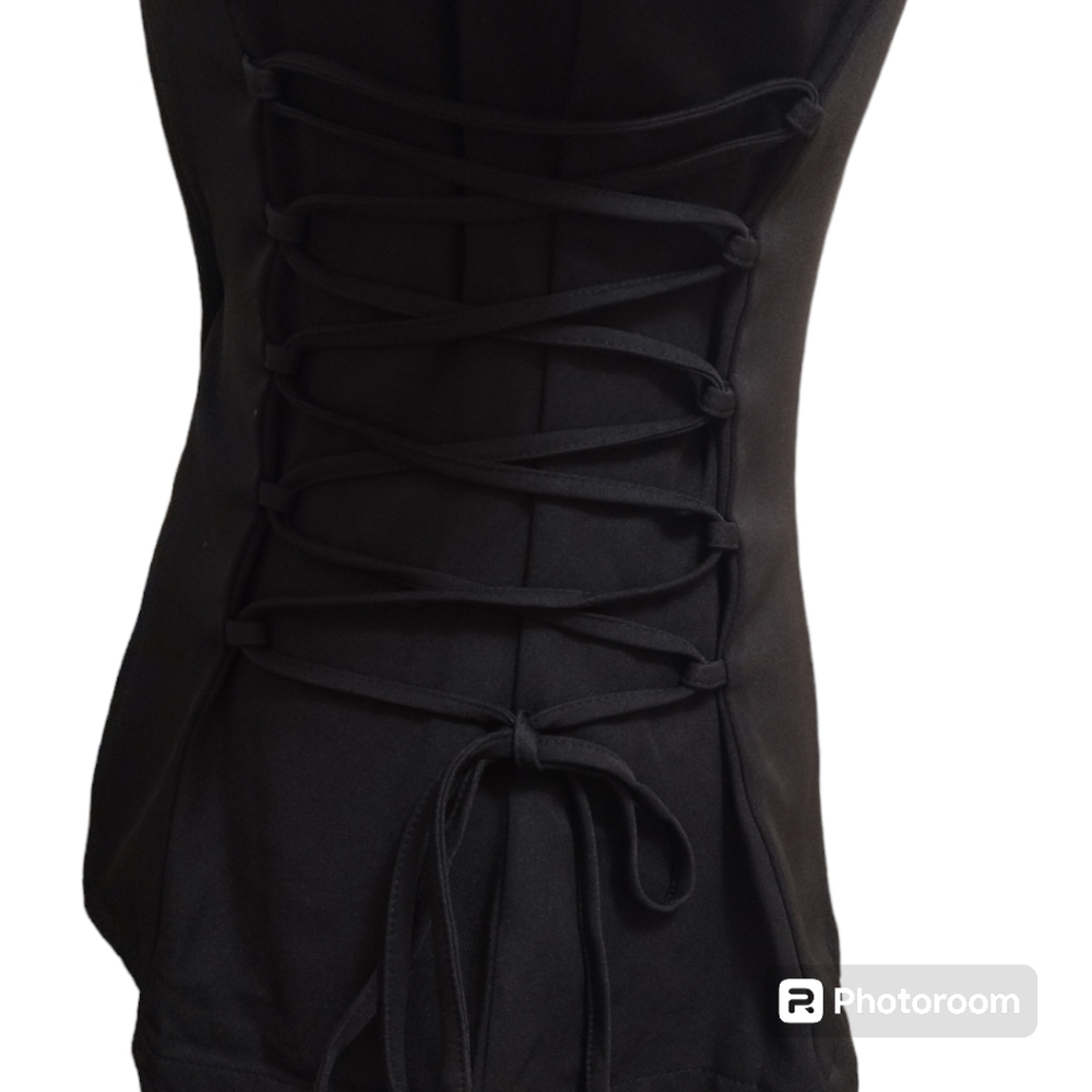 Olivia Jordan Sleeveless Mock Neck Top W/ Shein EZWear Tie Sides Blazer - Picture 4 of 7